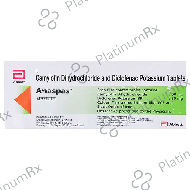 Anaspas 50/50mg Tablet 10s