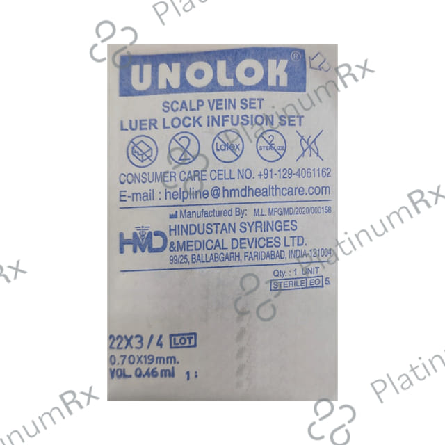 Unolok Scalp Vein Set 22 X 3/4