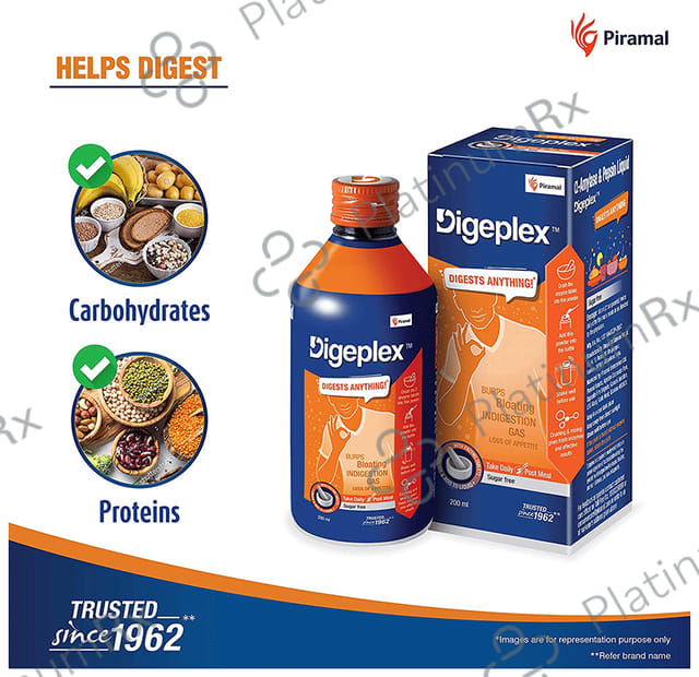 Digeplex 62.5/20mg Syrup 200ml