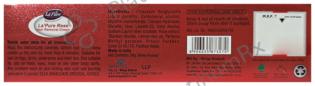 Wings Rose Hair Removal Cream (50gm Each)