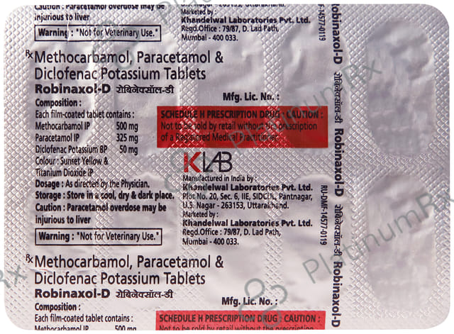 Robinaxol D 50 mg/325 mg/500 mg Tablet 10s
