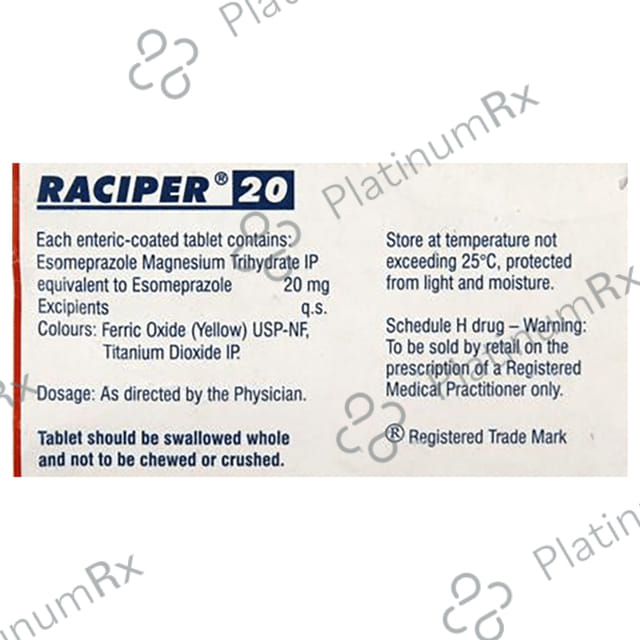 Raciper 20mg Tablet 15s