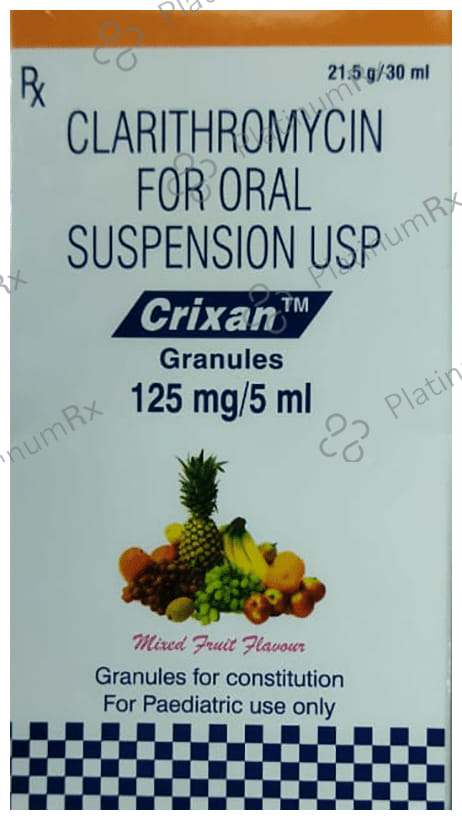 Crixan 125mg Mixed Fruit Flavour Granules 30ml