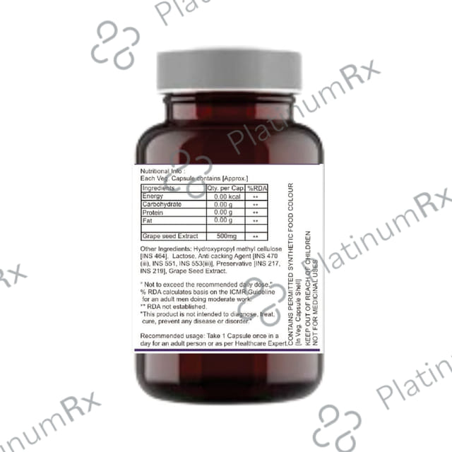 Nutrigrow Grape Seed Extract Veg Capsule 60 vegicaps