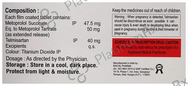 Telinam Beta 50mg Tablet ER 10s