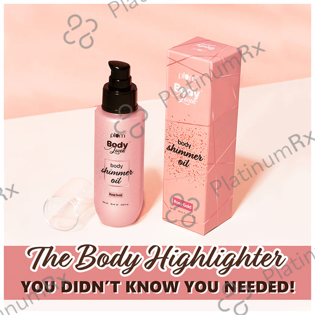 Plum Body Lovin Body Shimmer Oil Rose Gold