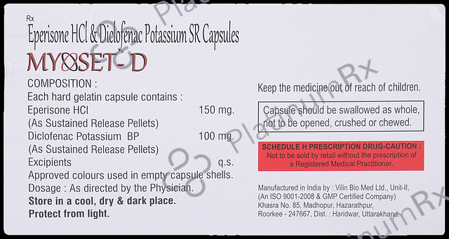 Myoset-D 150mg/100mg Capsule SR