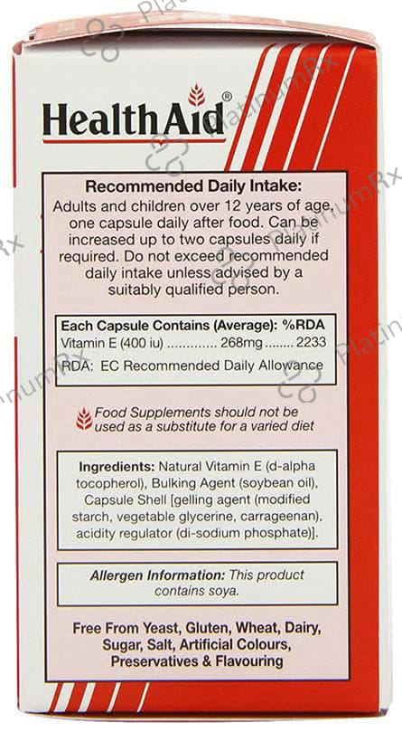 Healthaid Vitamin E 400IU Capsule 30s