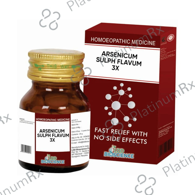 LDD Bioscience Arsenicum Sulph Flavum 3X 25 gm