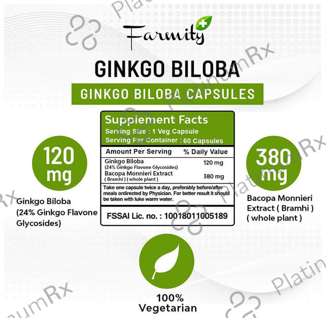 Farmity Ginkgo Biloba 500mg Capsule