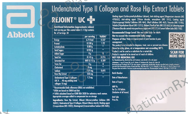 Rejoint UC Plus Gluten Free Tablet 10s