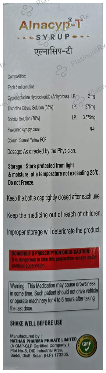 Alnacyp T 2/275mg Oral Solution 200ml