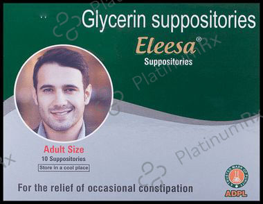 Eleesa Glycerin Adult Size Suppository for Constipation Relief