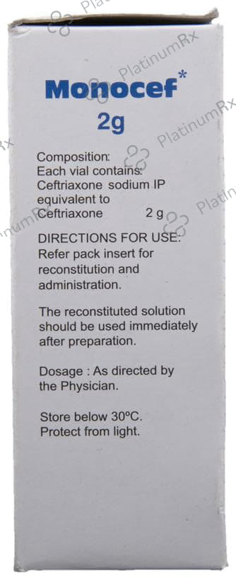 Monocef 2000mg Injection 2ml