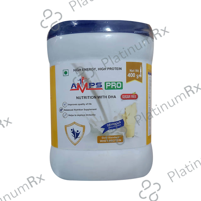 Amps Pro Protein Delicious Vanilla Sugar Free Powder 400gm