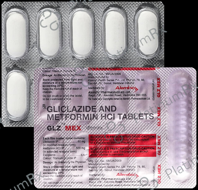 GLZ MEX 30mg/500mg Tablet