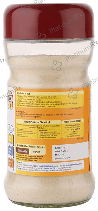 D Protin Diabetics Vanilla Flavour Powder 200gm