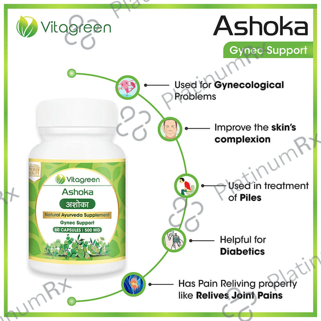 Vitagreen Ashoka 500mg Capsule