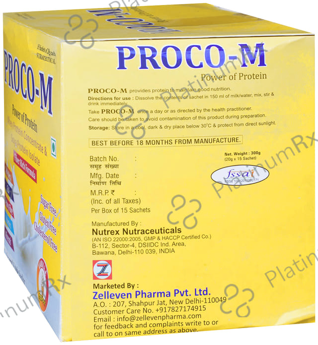 Proco -M Sugar Free Sachet Vanilla