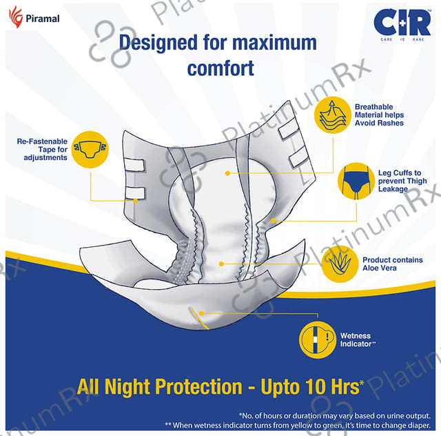 CIR Premium Adult Unisex Diaper Size Medium 10s