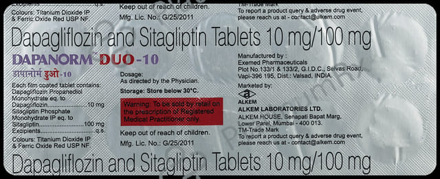 Dapanorm Duo 10/100mg Tablet 10s