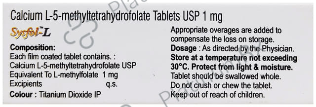 Sysfol L 1mg Tablet 30s