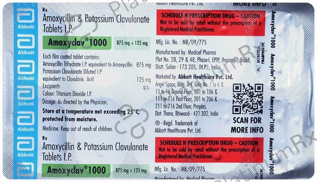 Amoxyclav 875/125mg Tablet 10s