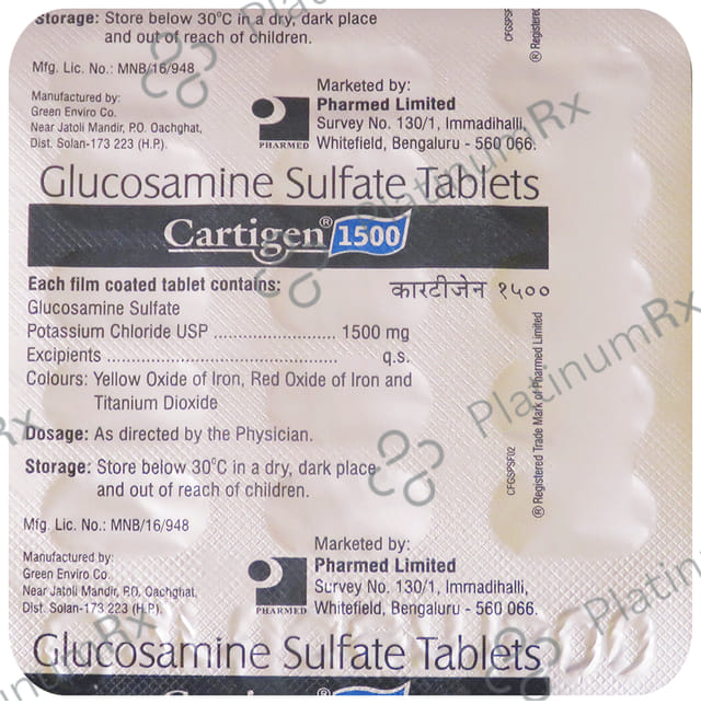 Cartigen 1500mg Tablet 15s