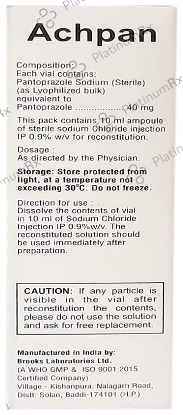 Achpan 40mg Injection 1s