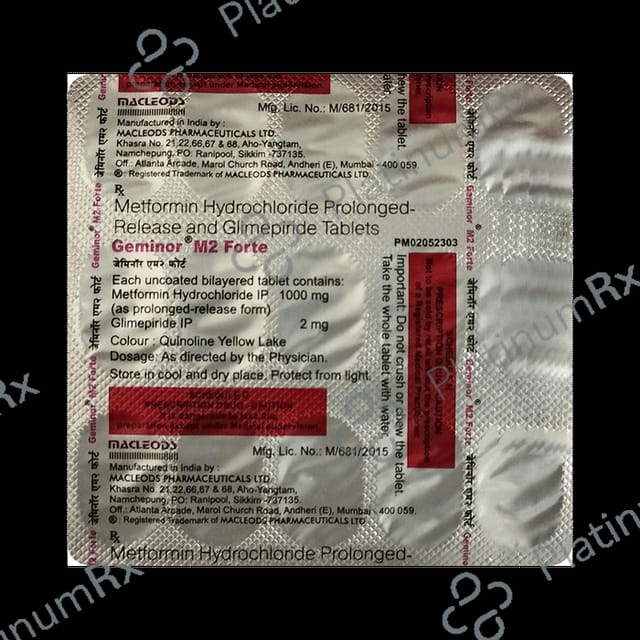 Geminor M2 Forte 2mg/1000mg Tablet PR