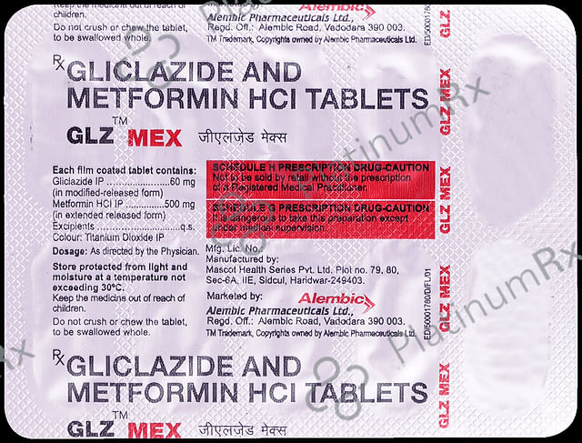 GLZ MEX 60/500mg Tablet SR 10s