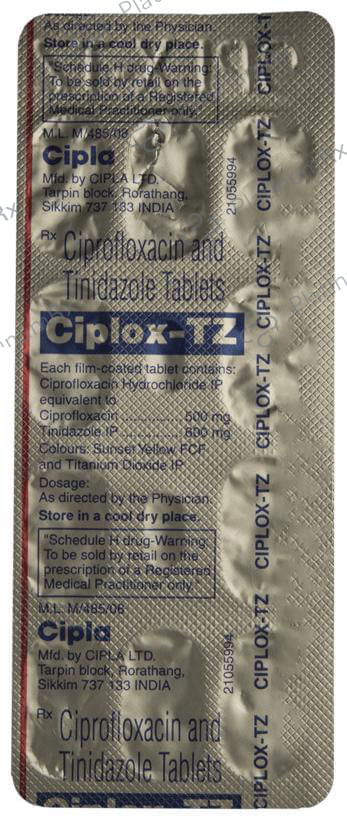 Ciplox TZ 500/600mg Tablet 10s