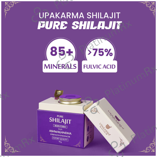 Upakarma Ayurveda Pure Shilajit Resin Form with Ashwagandha 10gm