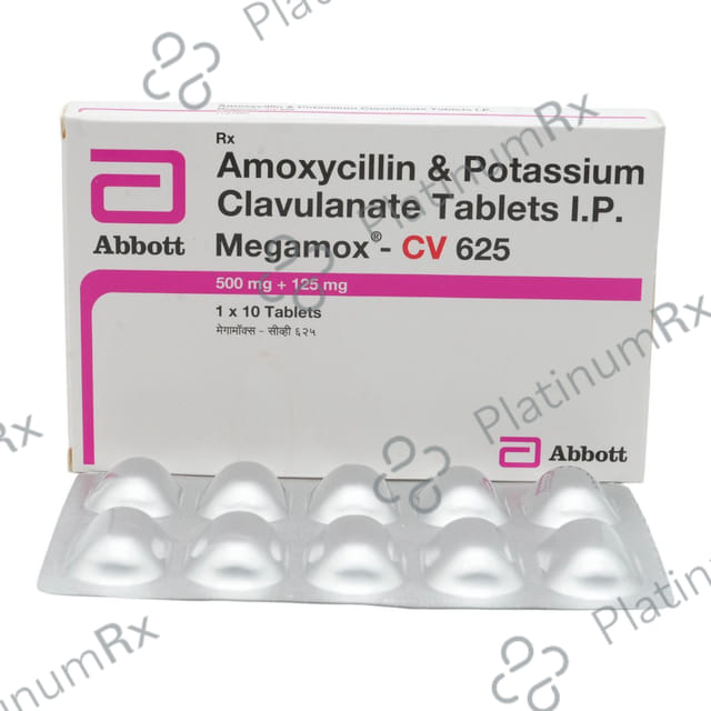 Megamox CV 500/125mg Tablet 10s