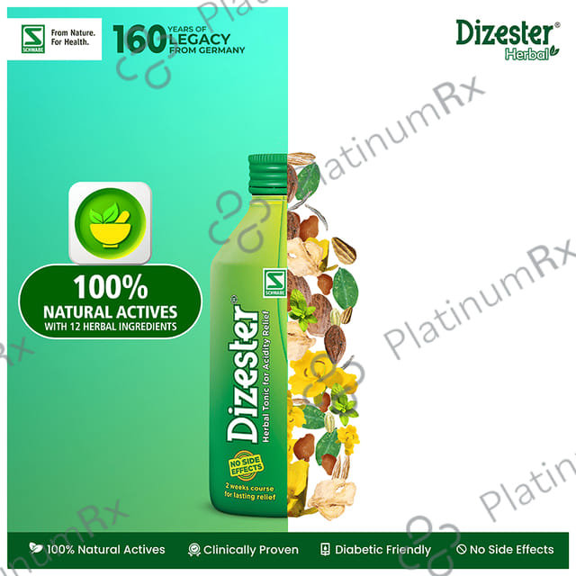 Dr Willmar Schwabe India Dizester Herbal Digestive Tonic Sugar Free