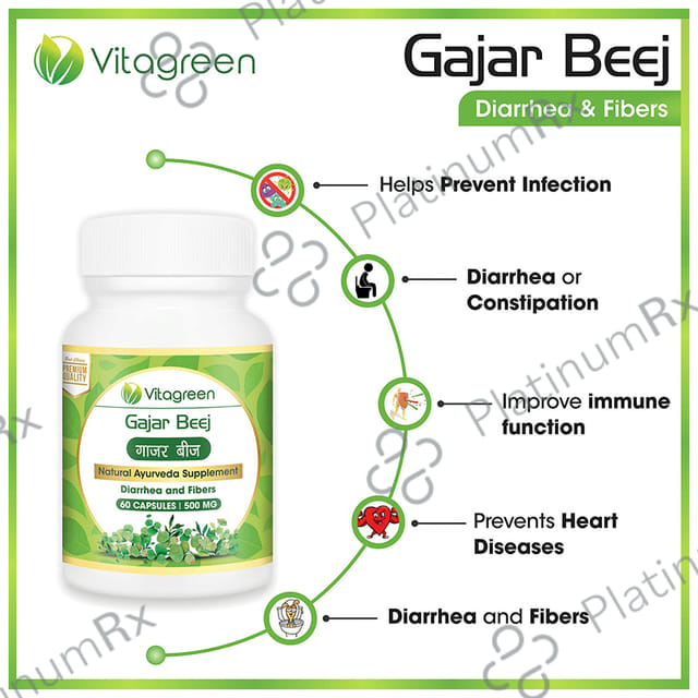 Vitagreen Gajar Beej 500mg Capsule