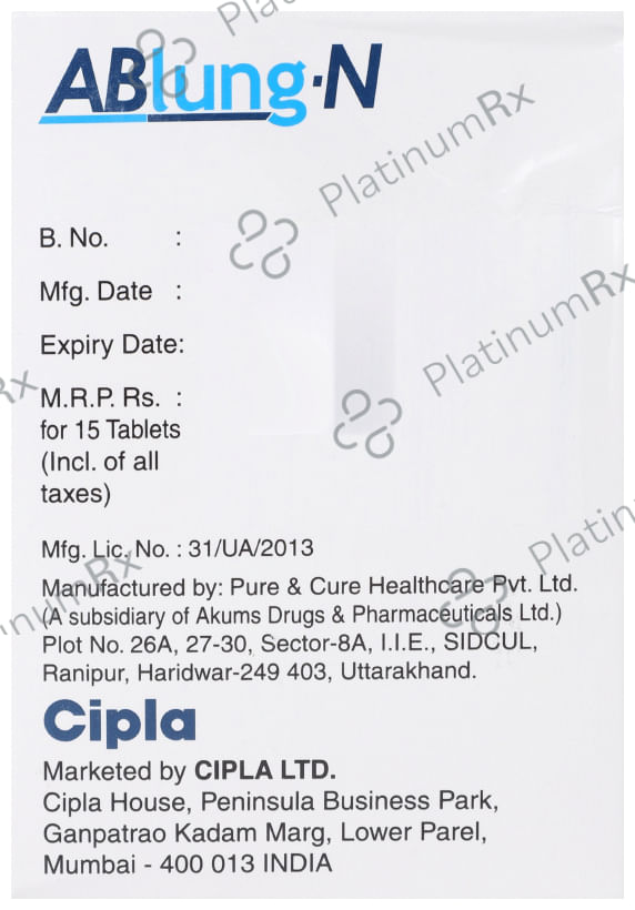 Ablung N 100/600mg Tablet 15s