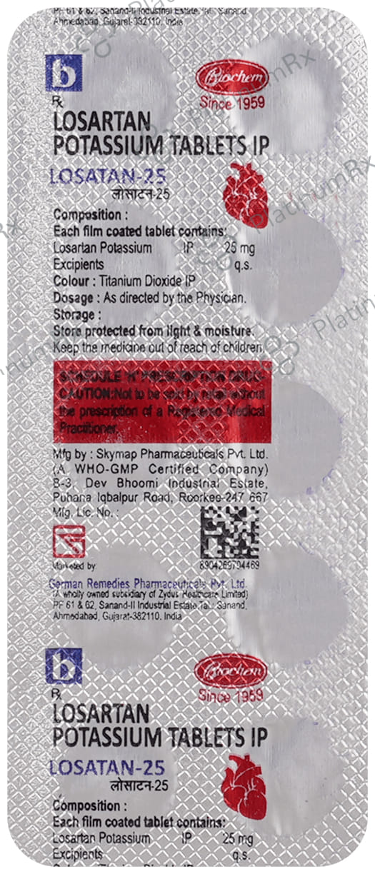 Losatan 25mg Tablet 10s