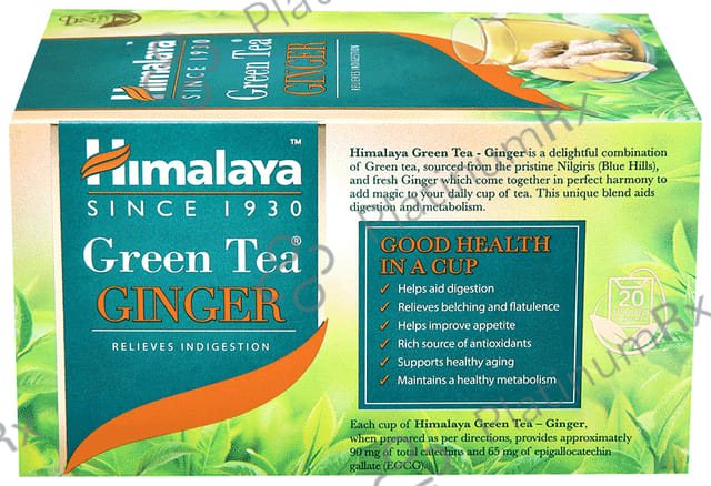 Himalaya Green Tea Sachet (2gm Each) Ginger 20 Sachets