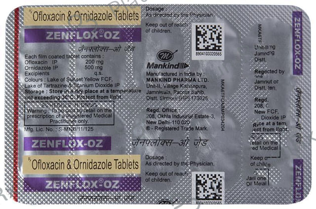 Zenflox OZ 200/500mg Tablet 10s
