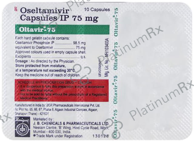 Oltavir 75mg Capsule 10s