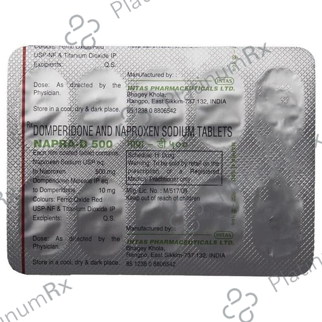 Napra D 10/500mg Tablet 10s