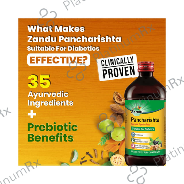 Zandu Pancharishta Ayurvedic Digestive Tonic - Suitable for Diabetics 650 ml