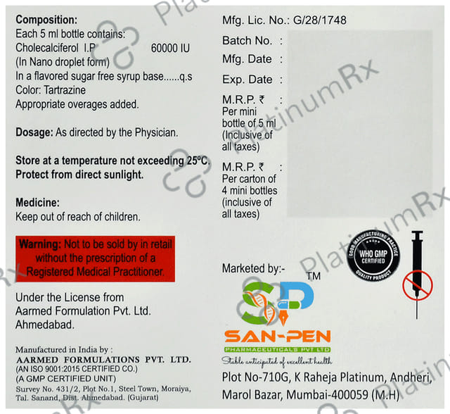 Ink D3 60K Oral Solution Pineapple 4mlX5ml