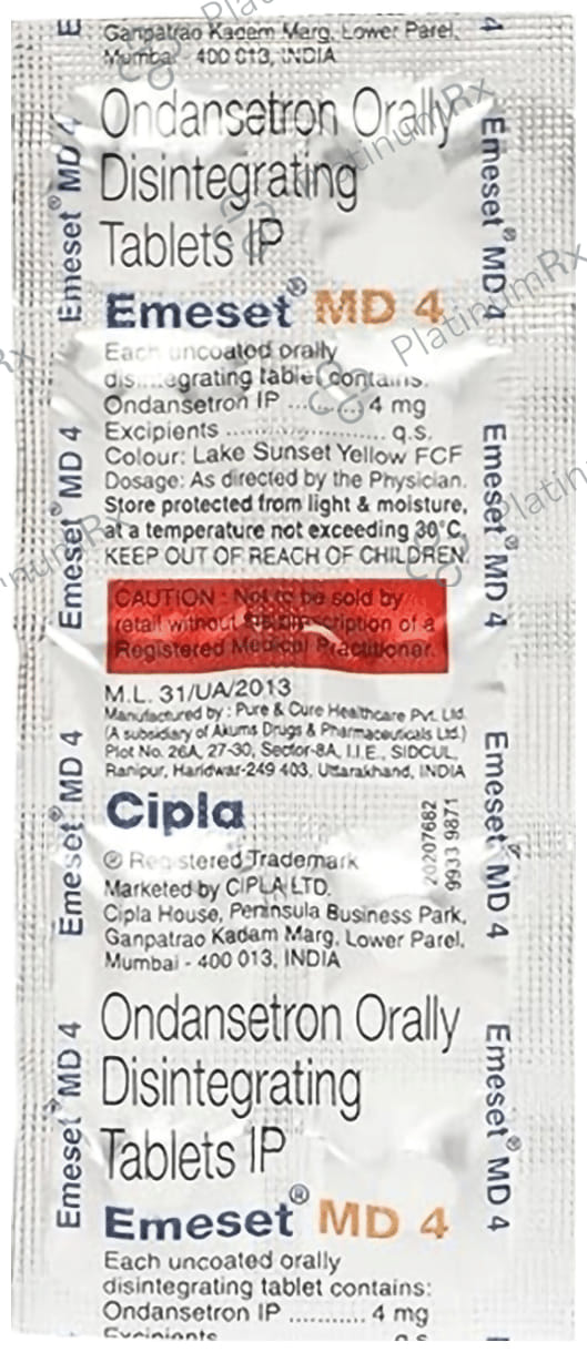 Emeset MD 4mg Tablet 10s