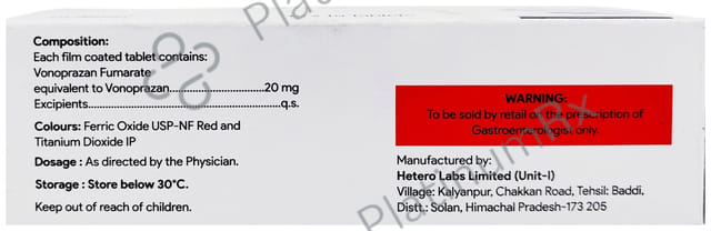 Vonoquench 20mg Tablet 10s