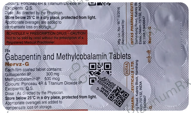 Nervz G 300mg/500mcg Tablet 15s