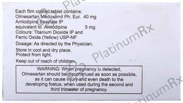 Olmesar A 40mg Tablet 15s
