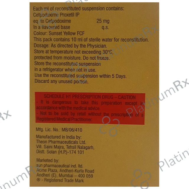 Cepodem 25mg Dry Syrup 10ml