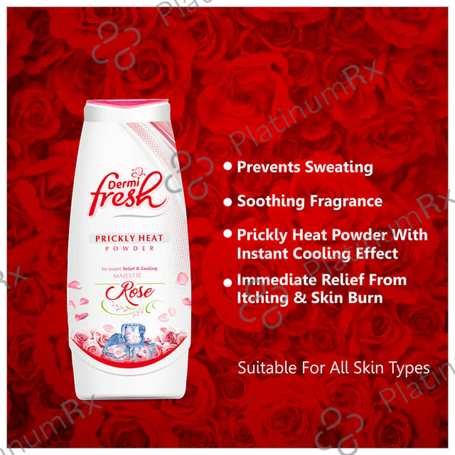 Dermifresh Prickly Heat Majestic Rose Flavour Powder 150gm